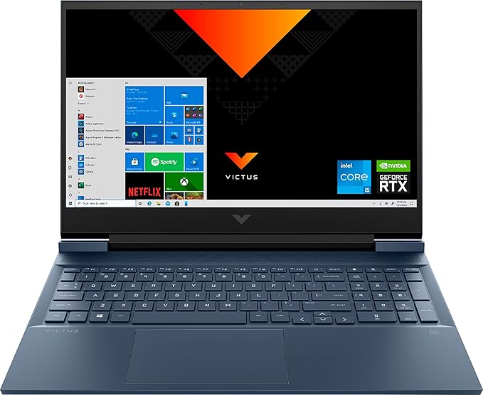 HP Victus 15-fb0048ne Gaming Laptop - Ryzen 5-5600H 6-Cores, 8 GB RAM, 512GB SSD, 15.6" FHD (1920X1080) 144 Hz IPS, AMD Radeon RX 6500M 4GB GDDR6 Graphics, Backlit Keyboard - Performance Blue