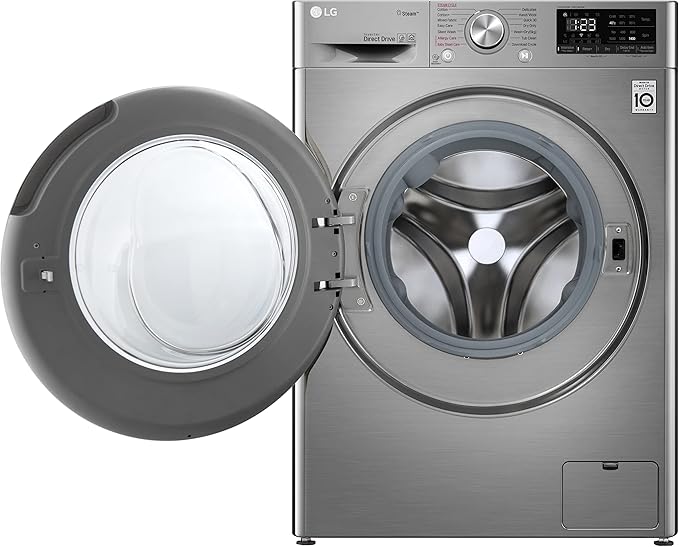 LG Vivace Washing Machine 8/5KG Dryer, with AI DD technology, Silver-LG ThinQ™-F4R5TGG2T