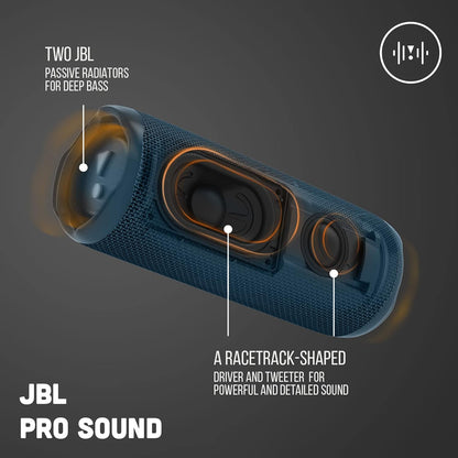 JBL Flip 6 Bluetooth Box in Blue - Waterproof Portable Speaker with 2-Way Speaker System for Powerful Sound - Up to 12 Hours of Wireless Music Play