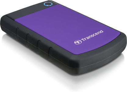 Transcend 4 TB Rugged Portable Hard Drive - Shock Resistant USB 3.1 Gen 1 StoreJet Purple - TS4TSJ25H3P