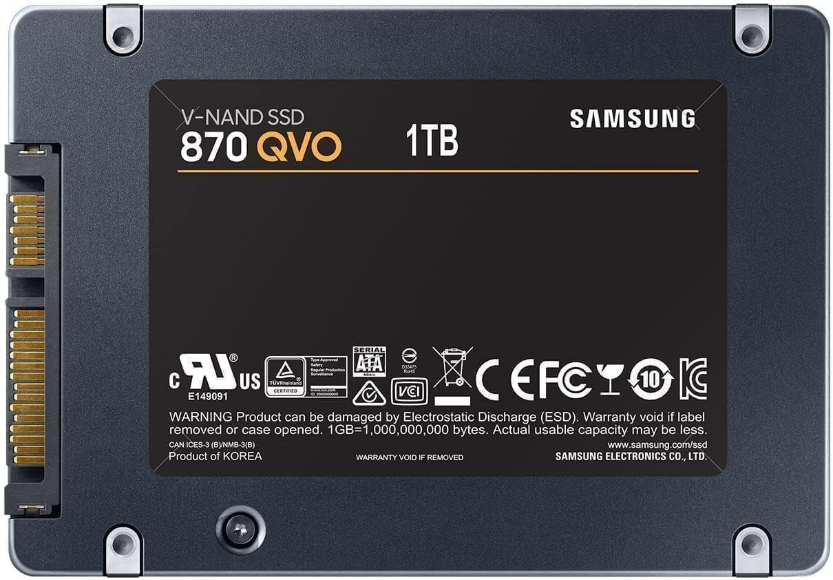 Samsung 870 QVO 1TB Interne SATA SSD 6.35cm (2.5 Zoll) SATA 6 Gb/s Retail MZ-77Q1T0BW