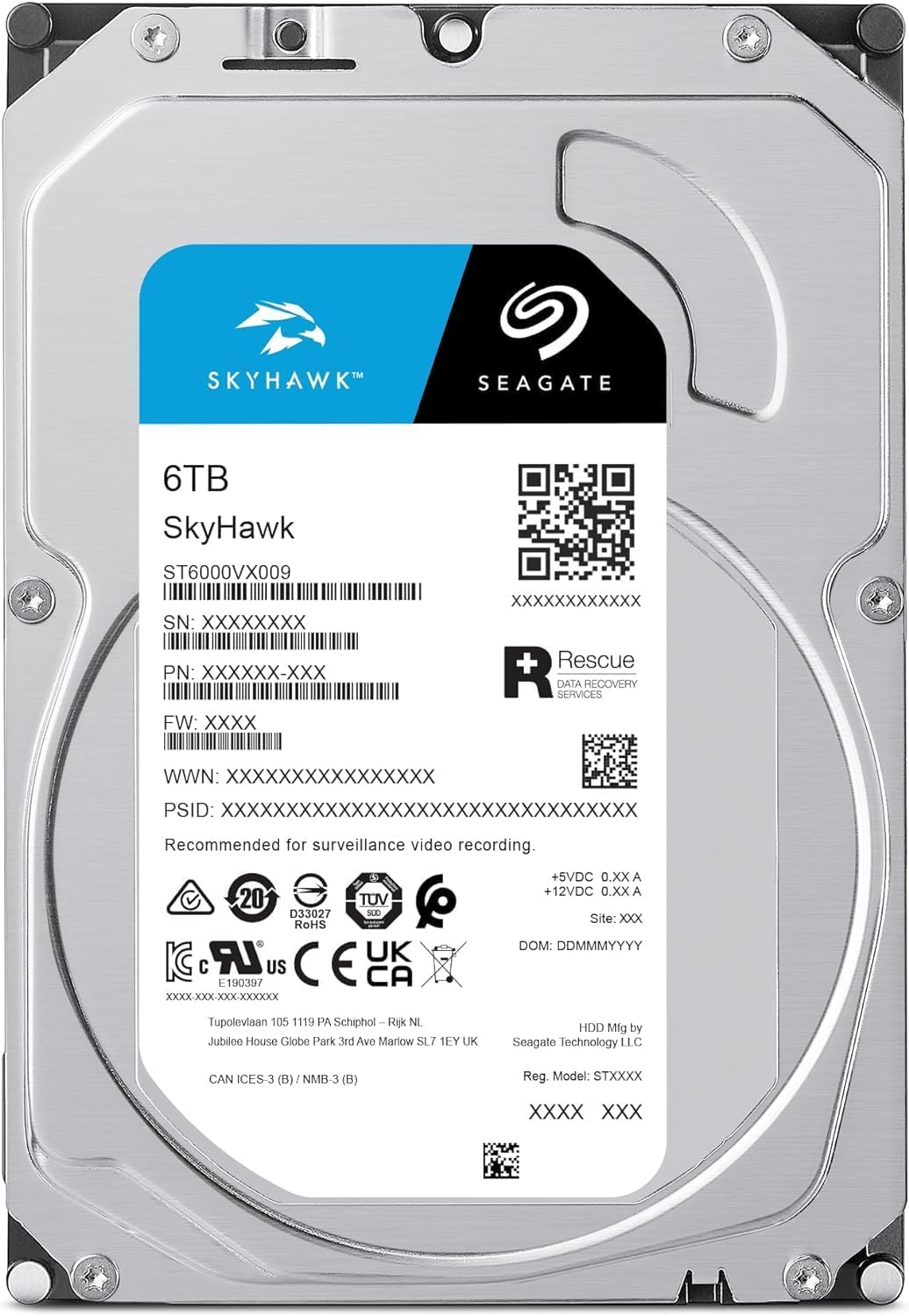 Seagate HDD Skyhawk 3,5" 6TB SATA 6GB/s