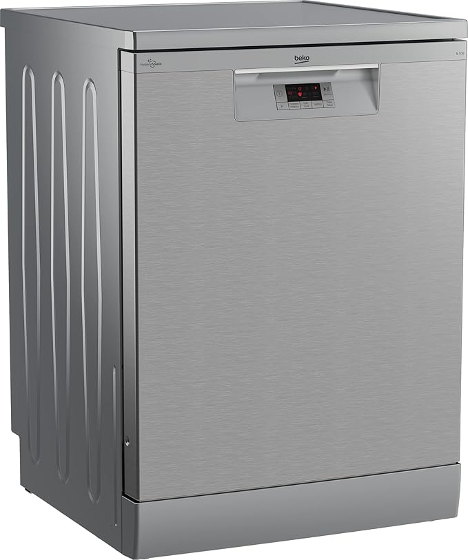 Beko dishwasher 5 programs 14 persons 60 cm - silver - led - half load + hygiene intense + steam gloss