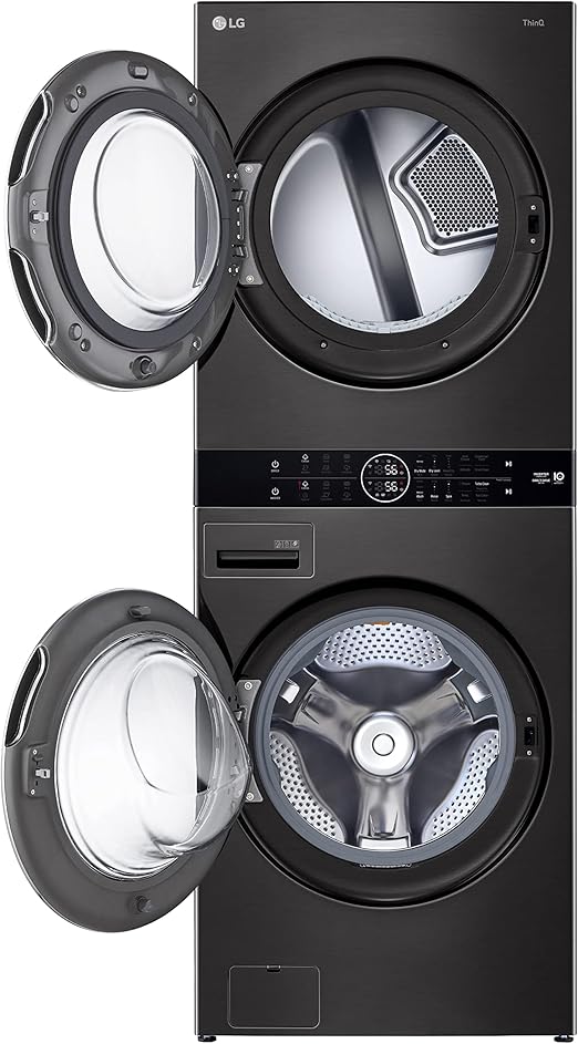 LG WashTower™ With Center Control, 21 /16KG Dryer TurboWash360™,Ready to Dry, Inverter Heat Pump Dryer-FWT2116BS