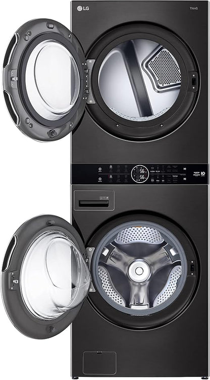 LG WashTower™ With Center Control, 21 /16KG Dryer TurboWash360™,Ready to Dry, Inverter Heat Pump Dryer-FWT2116BS