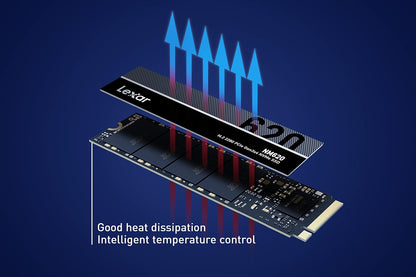 Lexar NM620 512GB SSD, M.2 2280 PCIe Gen3x4 NVMe 1.4 Internal SSD, Up to 3500MB/s Read, 2400MB/s Write, 3D NAND Flash Internal Solid State Drive for PC Enthusiasts and Gamers (LNM620X512G-RNNNG)