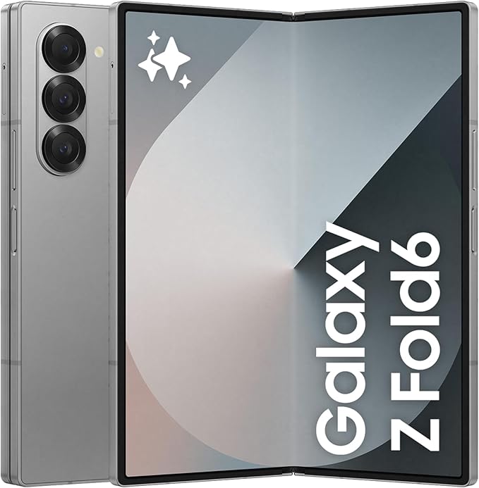SAMSUNG Galaxy Z Fold6, AI Phone, 12GB RAM, 512GB Storage, Silver Shadow, Android Smartphone, 50MP Camera, Big Screen, Multi-tasking, S Pen, Long Battery Life, UAE Version - T