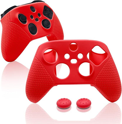 ECHZOVE X-Box Series X/S Controller Silicone Cover Case, X-Box Series X Controller Skin Silicone - Red - T