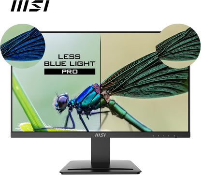 MSI PRO MP243X 23.8 Inch 1920 x 1080 Full HD Monitor Ergonomic Design, Blue Light Reduction, Seamless Connectivity