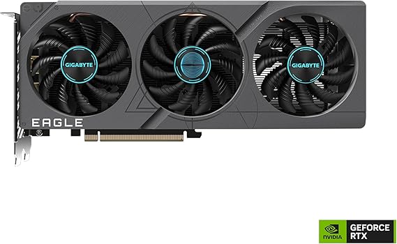 Gigabyte GeForce RTX 4060 Eagle OC 8G Graphics Card, 3X WINDFORCE Fans, 8GB 128-bit GDDR6, GV-N4060EAGLE OC-8GD Video Card