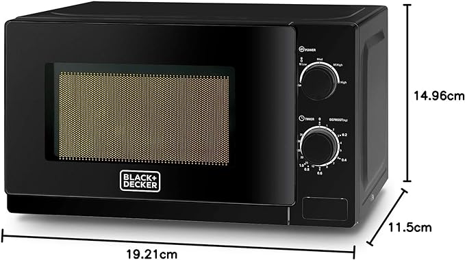 Black & Decker 20L Microwave Oven, Grey- MZ2020P-B5