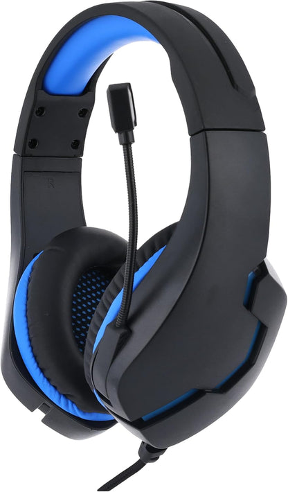 Erxung J10 Led Light Gaming Surrounding Headset With Noise Cancelation Microphone Usb With 3.55Mm Jack For Pc & Playstation - Black/Blue, Wired Headphones Headset