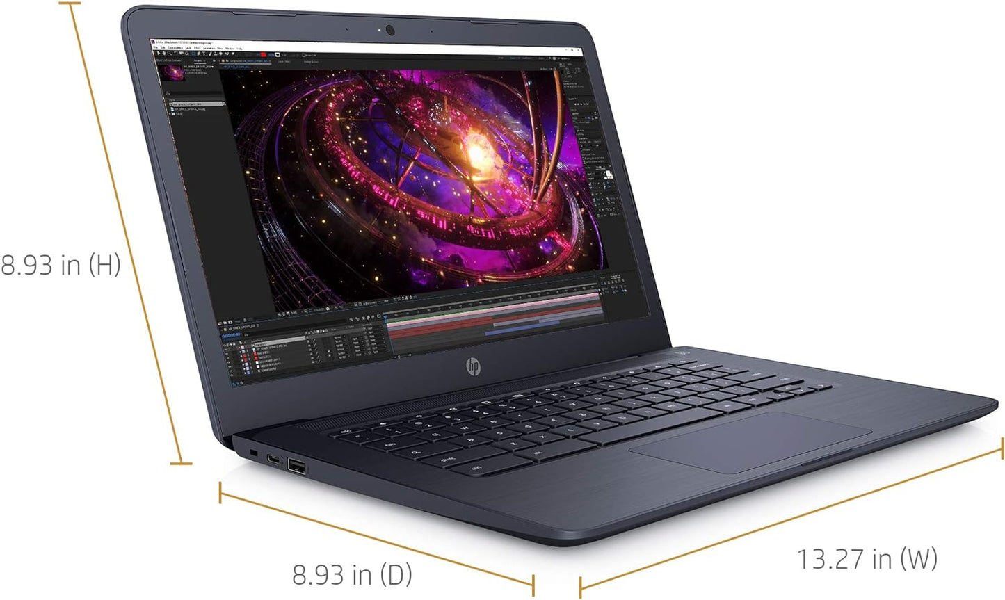 HP 14-db0044wm Chromebook 14 14" FHD Touchscreen A4-9120C 1.6GHz 4GB RAM 32GB eMMC Chrome OS Blue