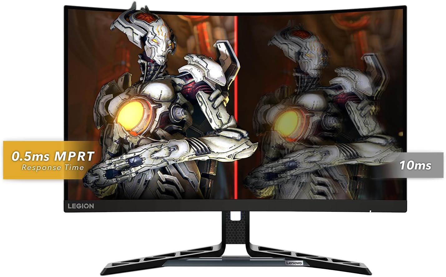 Lenovo Monitor Legion R27fc-30 Gaming Curved Monitor, 27" FHD VA Display, Up to 280Hz Refresh Rate, 0.5ms (MPRT) Response Time, 1500R Curvature, FreeSync, Adaptive Sync & G-Sync Compatible, Black