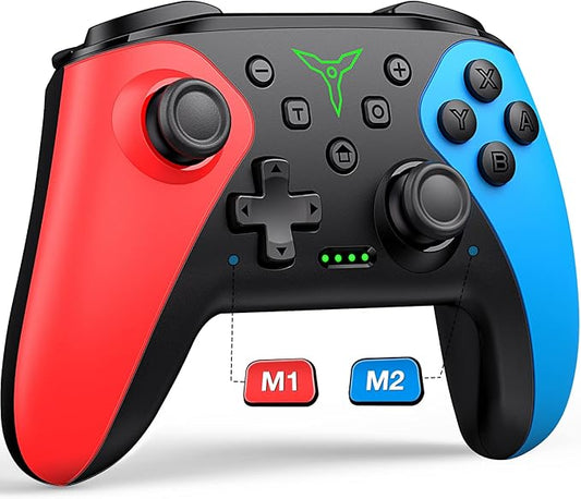 Wireless Switch Controller for Nintendo Switch/Lite/OLED Controller, Switch Controller with a Mouse Touch Feeling on Back Buttons, Extra Switch Pro Controller with Wake-up,Programmable, Turbo Function