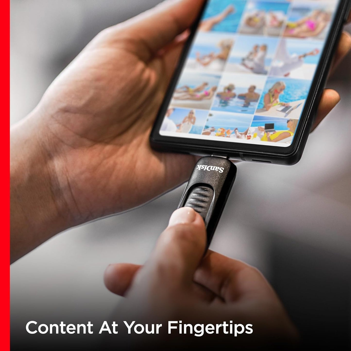 SanDisk Ultra Slider USB Type-C Flash Drive, 64GB USB 3.2 Gen 1 Performance with a Retractable Connector