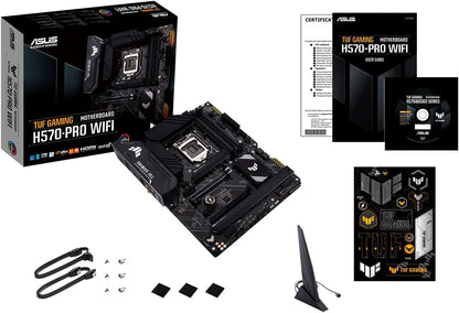 ASUS TUF GAMING H570-PRO WIFI (INTEL H570) LGA 1200 ATX gaming motherboard with PCIe 4.0, three M.2 slots, 8+1 DrMOS