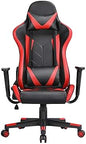 Alamal Leather Gaming Chair High Back Tilting Adjustable Arms and Back Support, Red