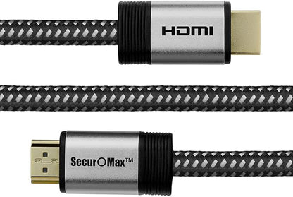 SecurOMax HDMI Cable (4K 60Hz, HDCP 2.2, HDR, 18Gbps) with Braided Cord, 6 Feet