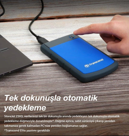 Transcend 4TB USB 3.1 Gen 1 StoreJet 25H3B SJ25H3B Rugged External Hard Drive TS4TSJ25H3B Blue