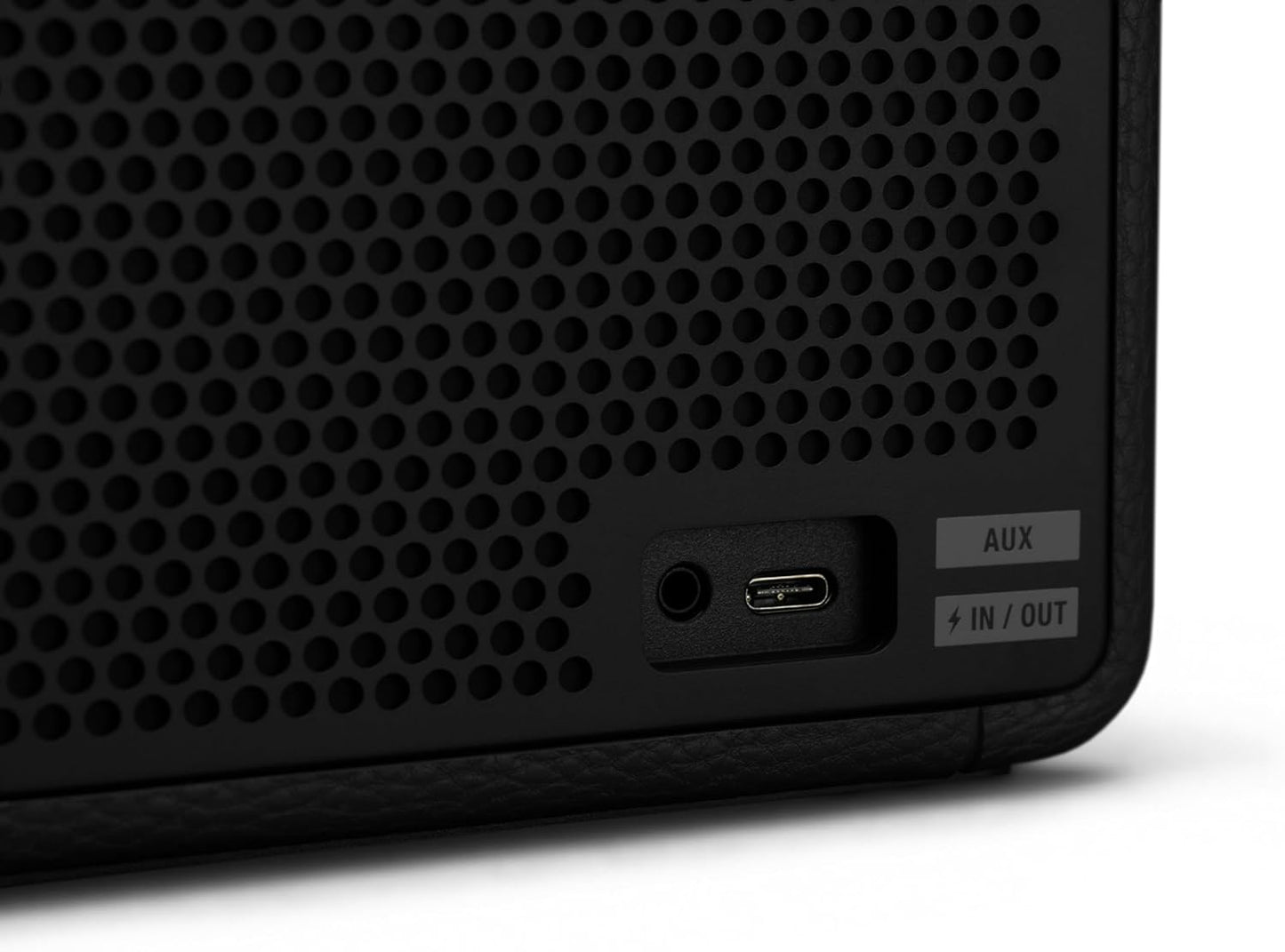 Marshall Middleton Wireless Portable Bluetooth Speaker, Over 20 Hours Portable Playtime, Waterproof IP67 - Black & Brass - T