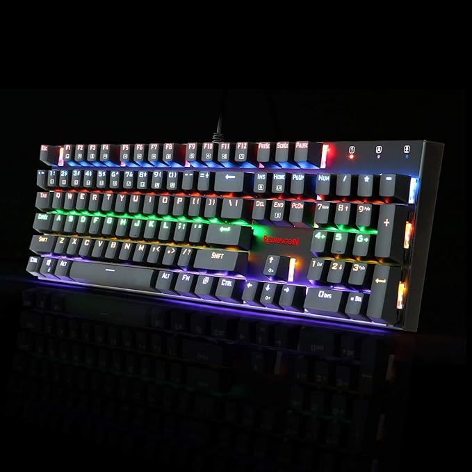 Redragon K565E Rudra Rainbow Mechanical Wired Gaming Keyboard - Blue Switch