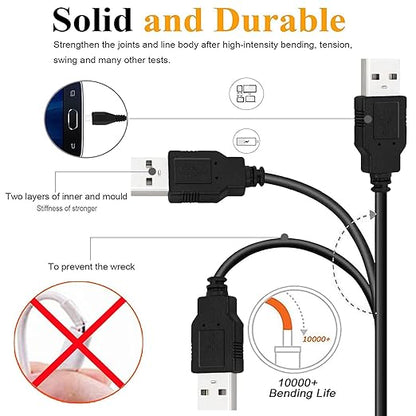 PS4 Controller Charger, 1.8M Micro USB Cable Fast Charging Cable for PS4 Controller/Xbox One/Dual Shock 4/Fire HD/Camera/TV Stick, LG K8V Aristo 5/K40/Phoenix/Escape, Android Charger Cord - T