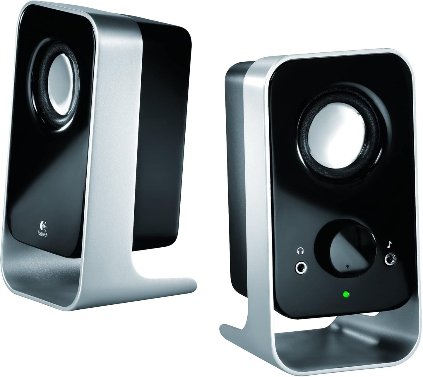 Logitech LS11 Computer Speakers Stereo 2.0 - Total Output 6W - Small size. Clear sound. Enhance your PC audio and listen to games, movies, and music with these sleek, compact speakers