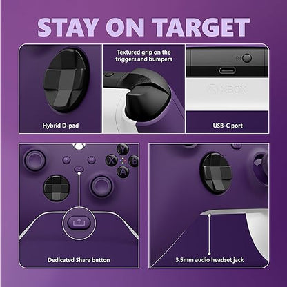 Microsoft - Xbox Wireless Controller for Xbox Series X, Xbox Series S, Xbox One, Windows Devices - Astral Purple