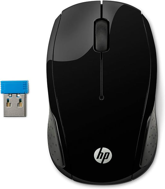 HP 200 X6W31AA Optical Sensor Wireless Mouse - Black