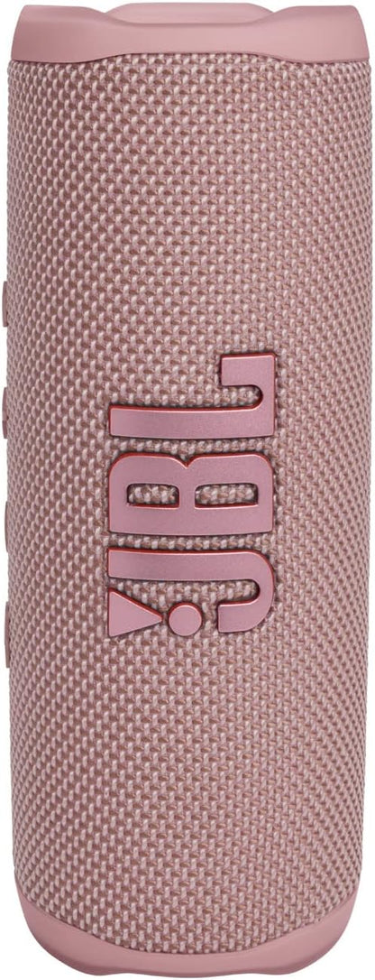 JBL Flip 6 Bluetooth box in Pink: Waterproof portable speaker with 2-way speaker system for powerful sound, up to 12 hours of wireless music play.