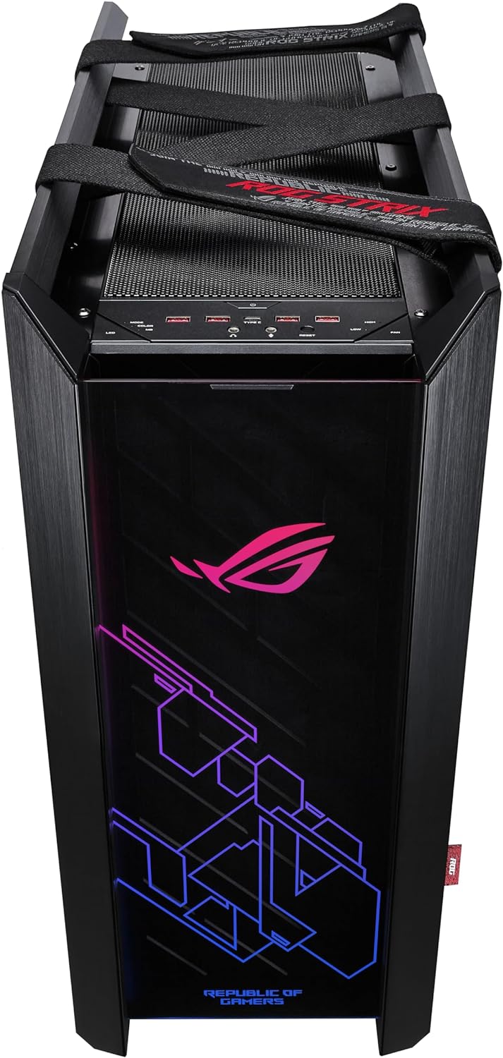 Asus Rog Strix Helios White Edition Rgb Atx/Eatx Mid-Tower Gaming Case With Handle, Tempered Glass, Aluminum Frame, Gpu Braces, 420mm Radiator Support And Aura Sync, 90Dc0023-B39000