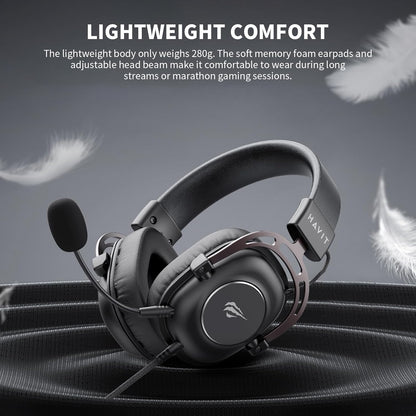 havit Gamenote H2002Y Gaming Headset 3.5mm Removable Microphone Black/Grey