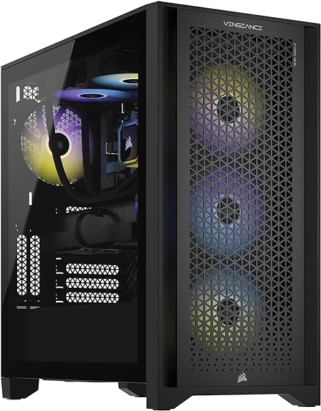 Corsair Vengeance i7500 Series Gaming PC - Liquid Cooled Intel Core i5 14600KF CPU - NVIDIA GeForce RTX 4060 GPU - 32GB Vengeance RGB DDR5 Memory - 1TB M.2 SSD - Black