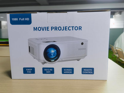 Projector, 16000 Lumen Projector 4K Supported, Native 1080P Full HD Mini Projector Home Cinema with Zoom Function, LED Projector Outdoor Projector 4K, 5G WiFi Bluetooth Projector iOS Compatible TV