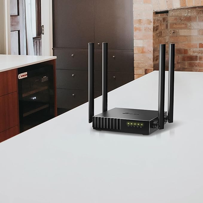 TP Link AC1200 WiFi Router Archer C54 5GHz Dual Band MU MIMO Wireless Internet Router Multi Mode 3 in 1 4 External Antennas Long Range Coverage Parental Controls, Black