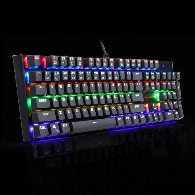 Redragon K565E Rudra Rainbow Mechanical Wired Gaming Keyboard - Blue Switch