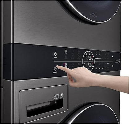 LG WashTower™ With Center Control, 21 /16KG Dryer TurboWash360™,Ready to Dry, Inverter Heat Pump Dryer-FWT2116BS