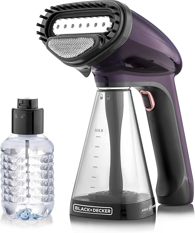 Black & Decker 1500W Handheld Handy Garment Steamer, Purple - HST1500-B5