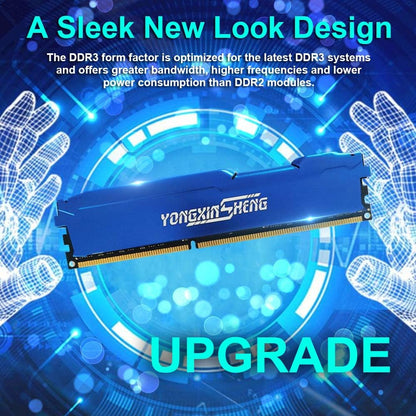 DDR3 16GB Kit (8GBx2) Desktop RAM 1600MHz PC3-12800 UDIMM Non-ECC Unbuffered 1.5V 2Rx8 Dual Rank 240 Pin CL11 PC Computer Memory Upgrade Module (Blue) - T