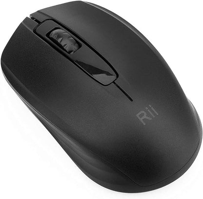 Rii Wireless Mouse, 2.4G Portable Computer Mice for PC, Laptop, Windows,Office Included Wireless USB dongle (Black)