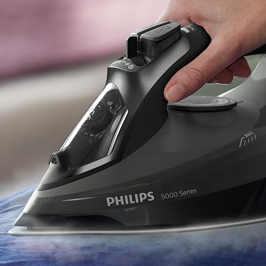 hilips steam iron series 5000, 2600 w power, 45 g/min continuous steam, 200 g steam boost, steamglide plus, dst5040/86, black