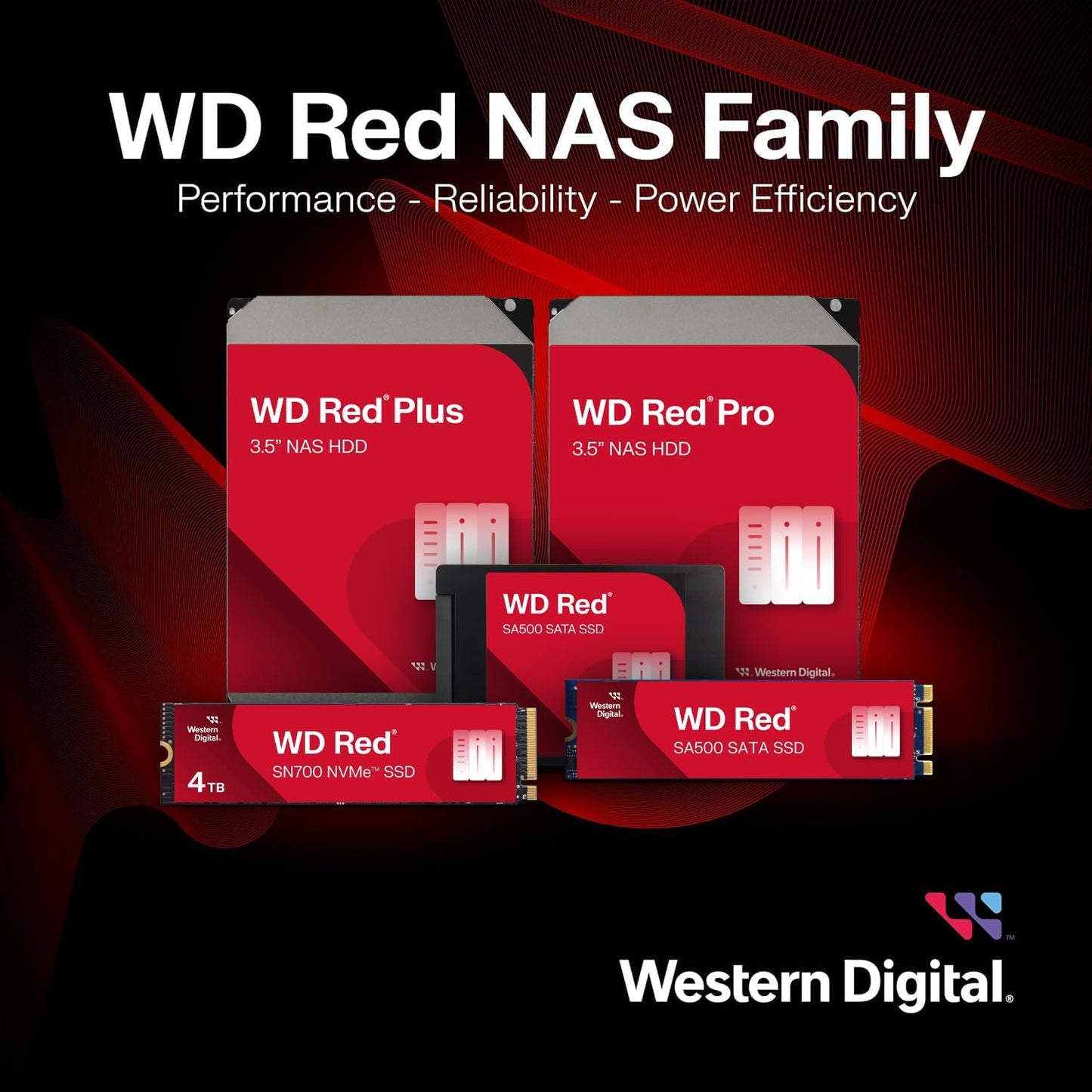 Western Digital 4TB WD Red Plus NAS Internal Hard Drive HDD - 5400 RPM, SATA 6 Gb/s, CMR, 256 MB Cache, 3.5" -WD40EFPX