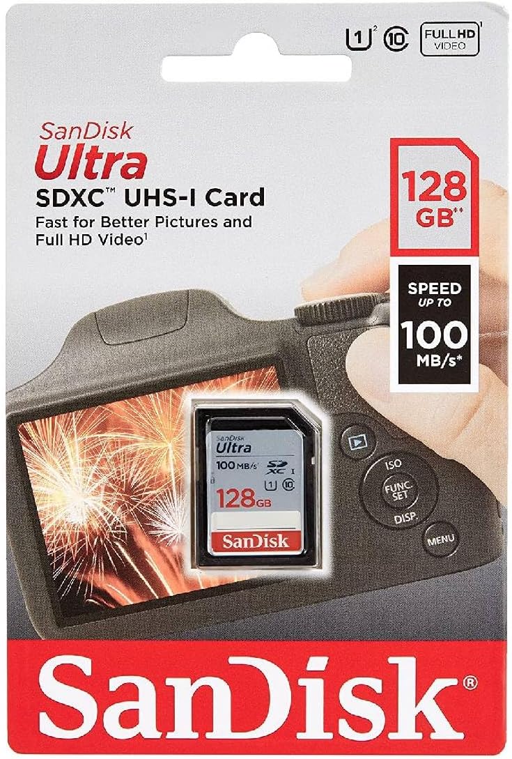 SanDisk Ultra 128GB SDXC Memory Card 100MB/s