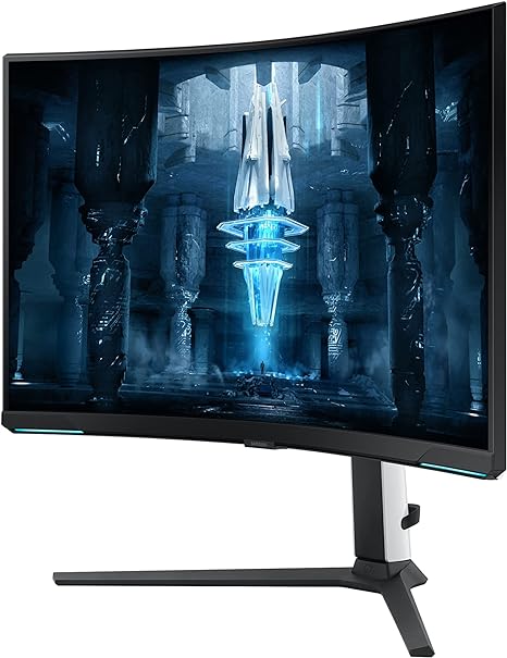 SAMSUNG 32" Odyssey Neo G8 4K UHD 240Hz 1ms G-Sync 1000R Curved Gaming Monitor, Quantum HDR2000, AMD FreeSync Premium Pro, Matte Display, Ultrawide Game View, DisplayPort, Black & White, 2022