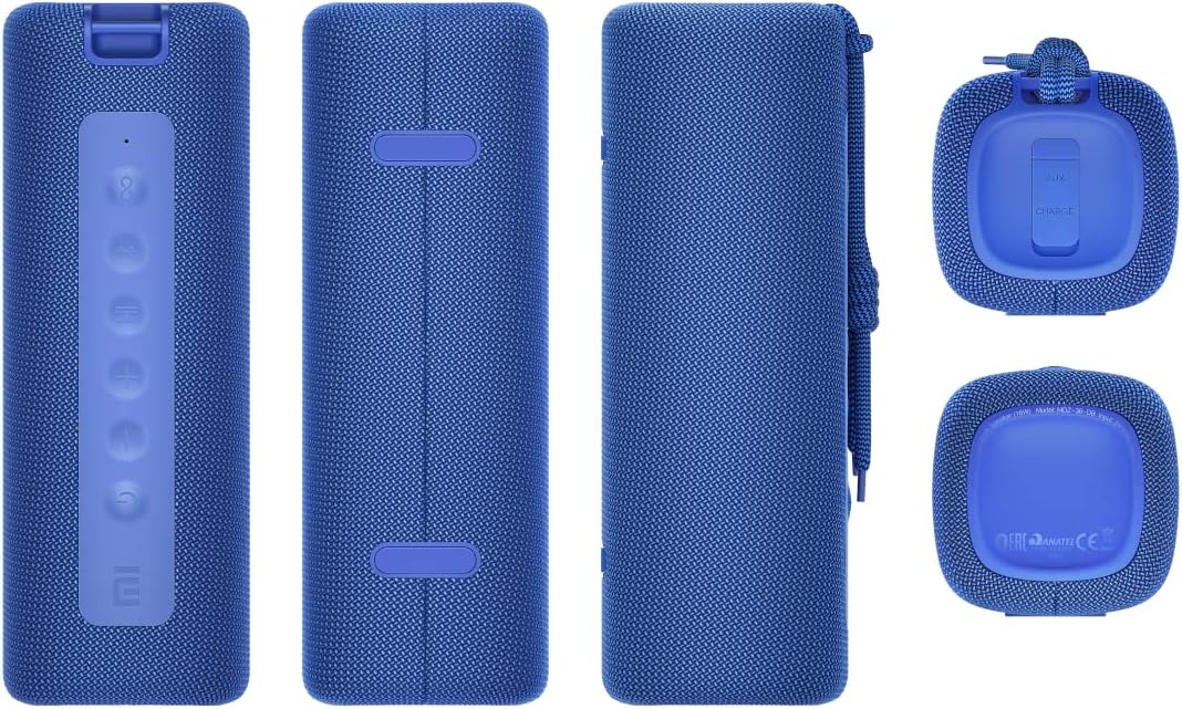Xiaomi Mi Bluetooth Portable Speaker, 13 Hours Playtime, Built in Microphone, IPX7 Waterproof, Portable Wireless Speaker with Strong Stereo Sound Blue, MDZ-36-DB - T