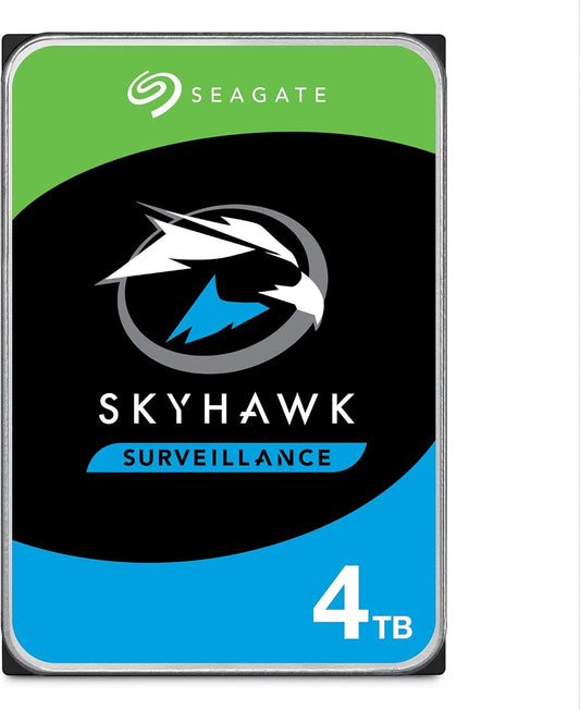 Seagate Skyhawk 4TB Video Internal Hard Drive HDD – 3.5 Inch SATA 6Gb/s 64MB Cache for DVR NVR Security Camera System with Drive Health Management and in-House Rescue Services – FFP(ST4000VXZ16)