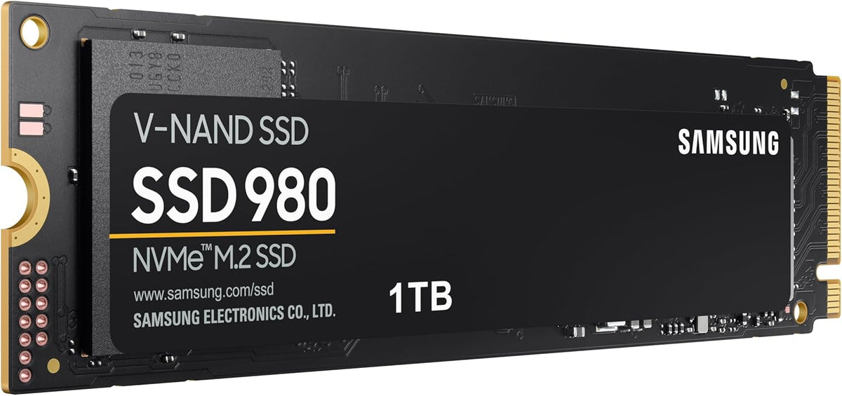 SAMSUNG 980 SSD 1TB PCle 3.0x4, NVMe M.2 2280, Internal Solid State Drive, Storage for PC, Laptops, Gaming and More, HMB Technology, Intelligent Turbowrite, Speeds of up-to 3,500MB/s, MZ-V8V1T0B/AM