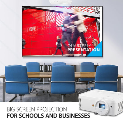 ViewSonic LS500WH 3000 Lumens WXGA LED Projector, Auto Power Off, 360-Degree Orientation for Business and Education