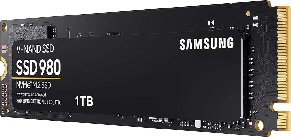 SAMSUNG 980 SSD 1TB PCle 3.0x4, NVMe M.2 2280, Internal Solid State Drive, Storage for PC, Laptops, Gaming and More, HMB Technology, Intelligent Turbowrite, Speeds of up-to 3,500MB/s, MZ-V8V1T0B/AM